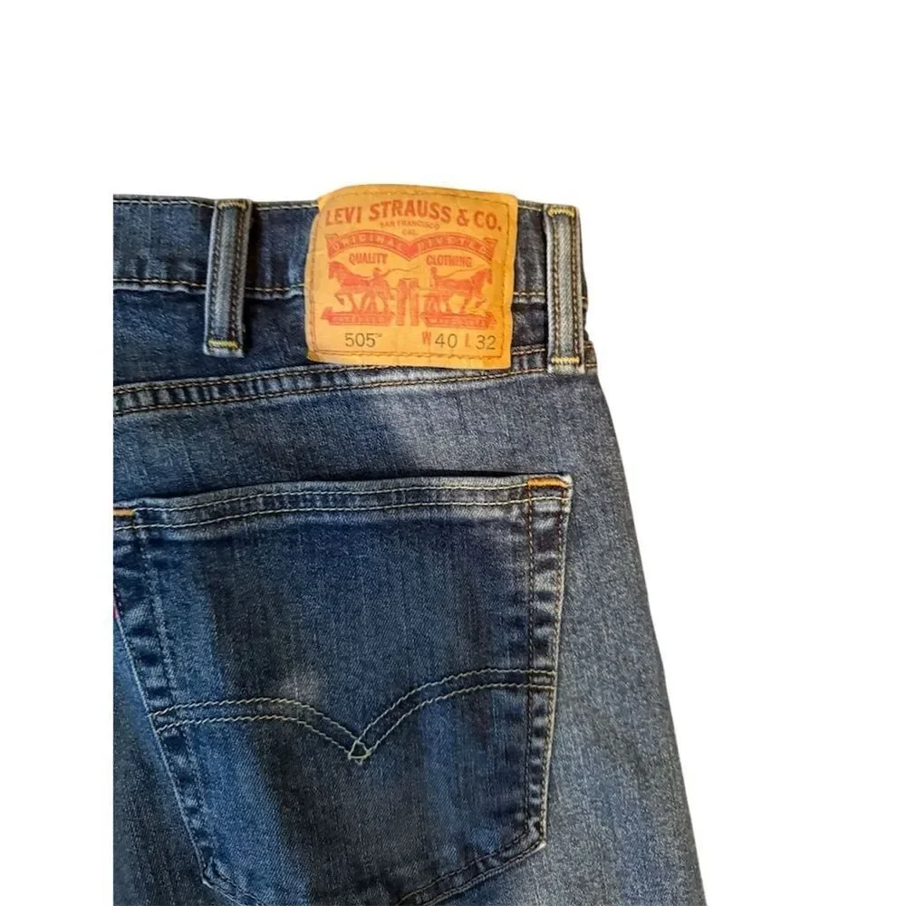 Levi's 505 Straight Fit Men's Jeans 40x32 Blue